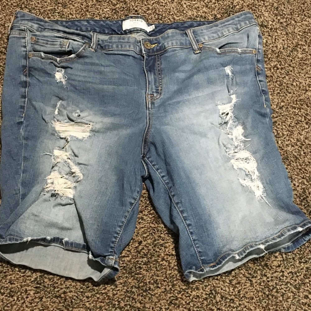 Torrid Distressed Denim Women Shorts